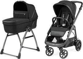 Peg Perego עגלת תינוק ולוצ'ה Veloce עם מנגנון נסיעה חלק, אמבטיה מרווחת ומשודרגת עם מעמד - צבע Licorice