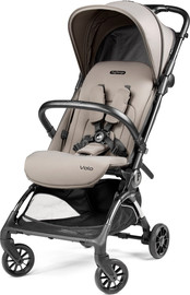 Peg Perego טיולון Volo סופר קומפקטי וקליל (רק 5.4 ק"ג) מגיל לידה ועד 22 ק"ג עם תיק נשיאה ואישור עליה למטוס - מיסטי בז'