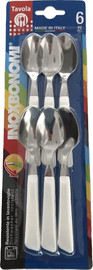 Inoxbonomi שישיית כפיות מטבח ידית פלסטיק