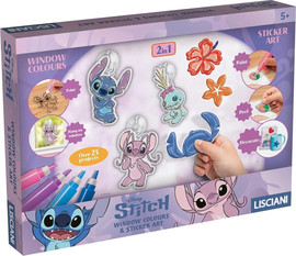 Lisciani ערכת יצירה 2 ב-1 צבעי חלון / זכוכית ומדבקות - סטיץ'
