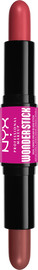 NYX WONDER STICK סומק דו צדדי מרקם קרמי - CORAL AND DEEP PEACH 03