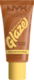 NYX PROFESSIONAL MAKEUP BUTTERMELT GLAZE מייק אפ טינט עד 24 שעות של לחות וגלואו לפנים - CHAI BUTTA 05