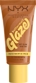 NYX PROFESSIONAL MAKEUP BUTTERMELT GLAZE מייק אפ טינט עד 24 שעות של לחות וגלואו לפנים - PRALINE BUTTA 06