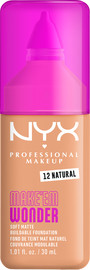 NYX PROFESSIONAL MAKEUP MAKE EM WONDER מייק אפ לגימור מאט טבעי ועמידות עוצמתית עד 24 שעות - NATURAL 12