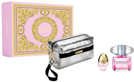 VERSACE BRIGHT CRYSTAL סט א.ד.ט + א.ד.ט + תיק רחצה לאשה