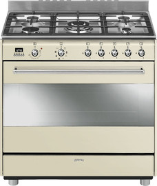 Smeg תנור משולב כיריים גז 90 ס''מ מבית SMEG סמאג דגם SSA91MAP9
