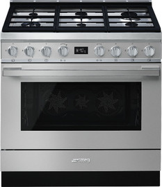 Smeg תנור משולב עם כיריים גז 90 ס''מ מבית SMEG סמאג דגם CPF9GM