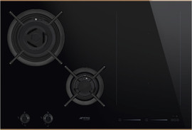 Smeg כיריים גז משולבים אינדוקציה 75 ס''מ מבית SMEG סמאג דגם PM6721