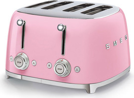 Smeg מצנם 4 פרוסות בעיצוב רטרו Smeg סמג TSF03 ורוד
