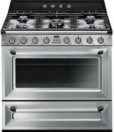 Smeg תנור משולב עם כיריים גז בעיצוב רטרו SMEG סמאג דגם TR90X9-1
