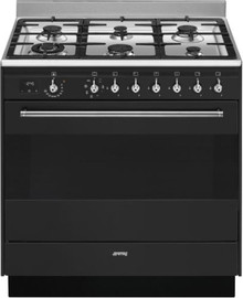 Smeg תנור משולב כיריים 90 ''מ מבית SMEG סמאג דגם FS9608AS-1