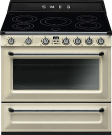 Smeg תנור משולב כיריים אינדוקציה 90 ס''מ מבית SMEG סמאג דגם TR90I