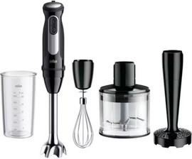 BRAUN בלנדר מוט משולב 1000 וואט Braun MQ55307MBK MultiQuick
