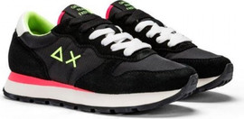 SUN68 sun 68 - ally solid nylon- nero giallo fluo - נעלי סניקרס לנשים