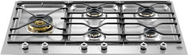 Bertazzoni כיריים גז 5 מבערים 90 ס''מ מבית BERTAZZONI ברטזוני דגם PM365S0X סדרת PROFESSIONAL