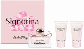 Salvatore ferragamo Signorina סט א.ד.פ + ג'ל רחצה + קרם גוף לאשה