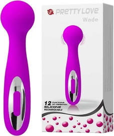 Pretty Love ויברטור מגיק וונד נטען עם 12 מהירויות WADE MASSAGER ,סגול