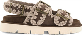 Mou Bounce סנדלי Mou Bio Two Buckles Back נשים - מו - Brown
