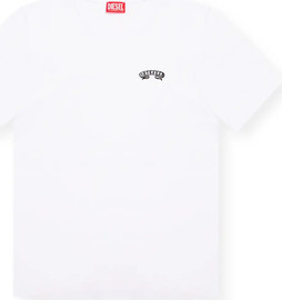 DIESEL חולצת טישירט קצרה דיזל Side Logo גברים - דיזל - White