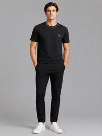 Paul & Shark חולצת טישירט קצרה פול שארק X Collar גברים - פול שארק - Black