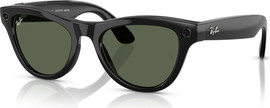 Meta משקפי שמש חכמים Ray-Ban Meta Skyler RW4010 בגימור Shiny Black עם עדשות G15 Green בגודל 52-20