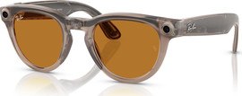 Meta משקפי שמש חכמים Ray-Ban Meta Headliner RW4009 בגימור Shiny Warm Stone עם עדשות Transitions Saffron Yellow בגודל 50-23