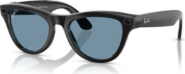 Meta משקפי שמש חכמים Ray-Ban Meta Skyler RW4010 בגימור Shiny Black עם עדשות Transitions Cerulean Blue בגודל 52-20