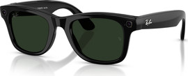 Meta משקפי שמש חכמים Ray-Ban Meta Wayfarer Gen 2 RW4012 עם עדשות Transitions® Graphite Green ומסגרת בצבע שחור מבריק בגודל 50-22