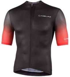 Nalini חולצה לרכיבת אופניים לגברים NEW ERGO MESH JERSEY שחור-אדום רשת מנדפת S NALINI