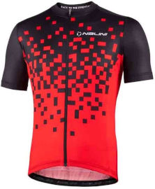 Nalini חולצה לרכיבת אופניים לגברים NEW ATLANTA JERSEY שחור-אדום L NALINI