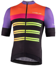 Nalini חולצה לרכיבת אופניים לגברים SEATLE JERSEY שחור-כתום קלילה ומנדפת מאוד XL NALINI