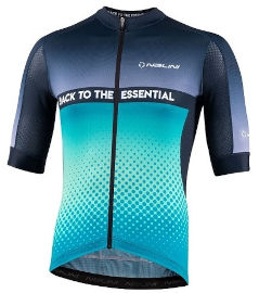 Nalini חולצה לרכיבת אופניים לגברים DENVER JERSEY שחור-כחול דקיקה אלסטית טכנית ומנדפת מאוד M NALINI