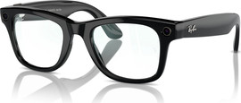 Meta משקפי שמש חכמים Ray-Ban Meta Wayfarer RW4006 עם עדשות Blue-Violet Light Filter ומסגרת בצבע שחור מבריק בגודל 53-22