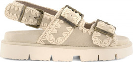Mou Bounce סנדלי Mou Bio Two Buckles Back נשים - מו - Beige