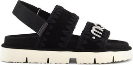 Mou Bounce סנדלי Mou Bio Sandal Back Strape נשים - מו - Black