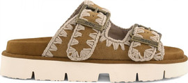 Mou Bounce כפכפי Mou Bio Sandal Two Buckles נשים - מו - Brown