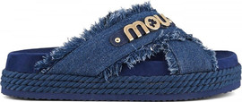 Mou Bounce כפכפי Mou Criss-Cross Sandal נשים - מו - Blue
