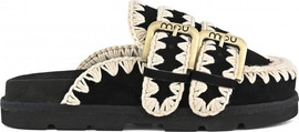 Mou Bounce כפכפי Mou Low Bio Sabot Two-Buckles נשים - מו - Black