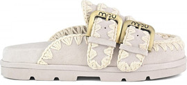 Mou Bounce כפכפי Mou Low Bio Sabot Two-Buckles נשים - מו - Beige