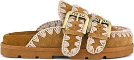 Mou Bounce כפכפי Mou Low Bio Sabot Two-Buckles נשים - מו - Brown