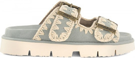 Mou Bounce כפכפי Mou Bio Sandal Two Buckles נשים - מו - Grey