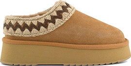 Mou Bounce כפכפי Mou Platform Clog Suede Leather St נשים