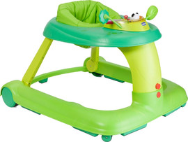 Chicco הליכון לתינוק 3 ב 1 עם בימבה ודחיפה - ירוק