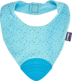 Chicco סינר בנדנה 2 ב 1 עם נשכן - כחול