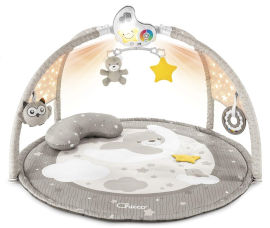 Chicco אוניברסיטה ומשטח פעילות עם מקרן כוכבים מנגן 3 ב-1 - חום טבעי