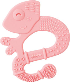 Chicco נשכן איגואנה רך מסיליקון עם טקסטורות - ורוד