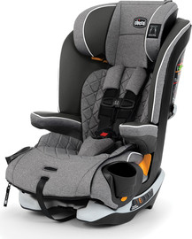 Chicco כסא בטיחות ובוסטר מיי פיט זיפ MyFit Zip עם ריפוד כפול ניתן להסרה בקלות - אפור Granite