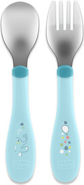 Chicco סכום מתכת צ'יקו 18+  - Chicco Metal Cutlery +18M