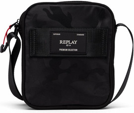 REPLAY תיק צד / קרוסבודי שחור דגם CAMO CROSSBODY מבית המותג REPLAY