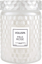 VOLUSPA נר ריחני בצנצנת זכוכית‏ 510 גרם - Milk Rose